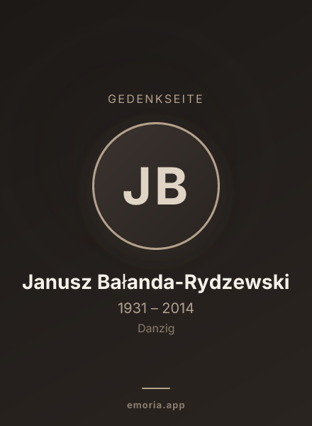 Gedenkportrait von Janusz Bałanda-Rydzewski