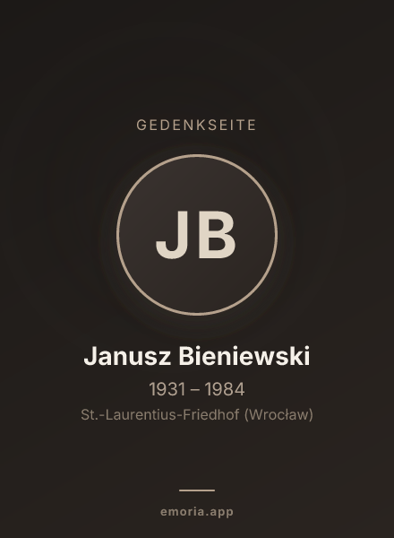 Gedenkportrait von Janusz Bieniewski