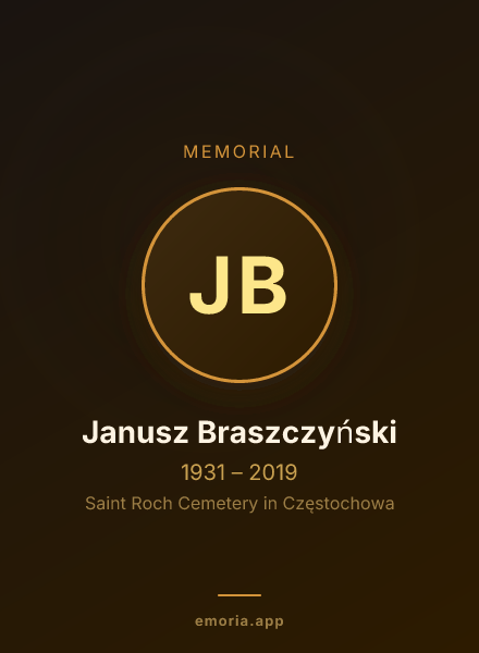 Memorial portrait of Janusz Braszczyński