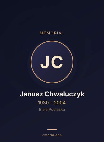 Memorial portrait of Janusz Chwaluczyk