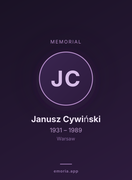 Memorial portrait of Janusz Cywiński