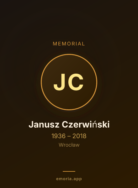 Memorial portrait of Janusz Czerwiński