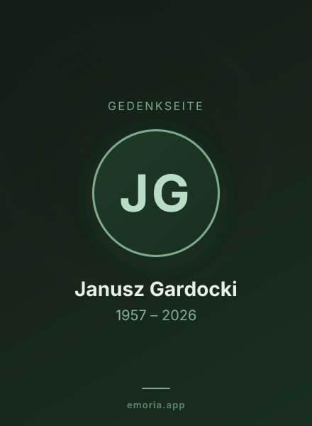 Gedenkportrait von Janusz Gardocki