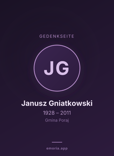 Gedenkportrait von Janusz Gniatkowski