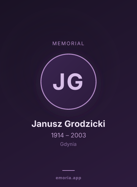 Memorial portrait of Janusz Grodzicki