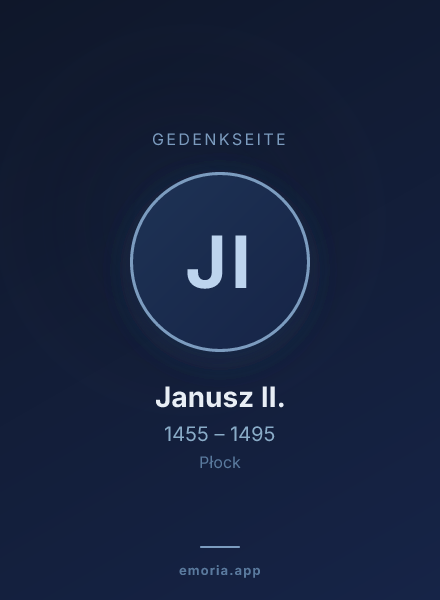 Gedenkportrait von Janusz II.