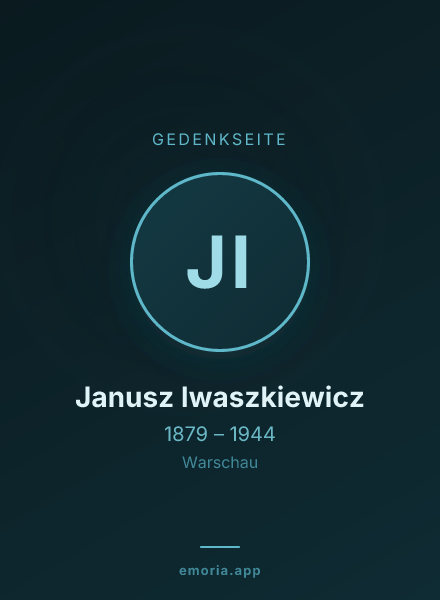Gedenkportrait von Janusz Iwaszkiewicz