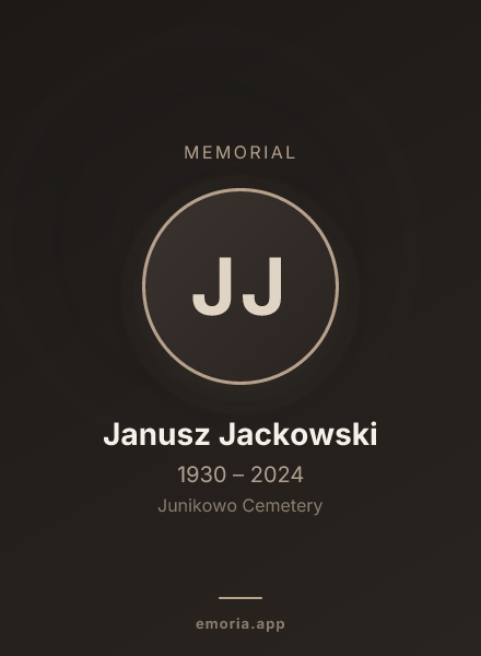 Memorial portrait of Janusz Jackowski