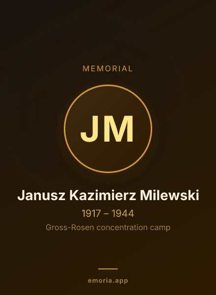 Memorial portrait of Janusz Kazimierz Milewski