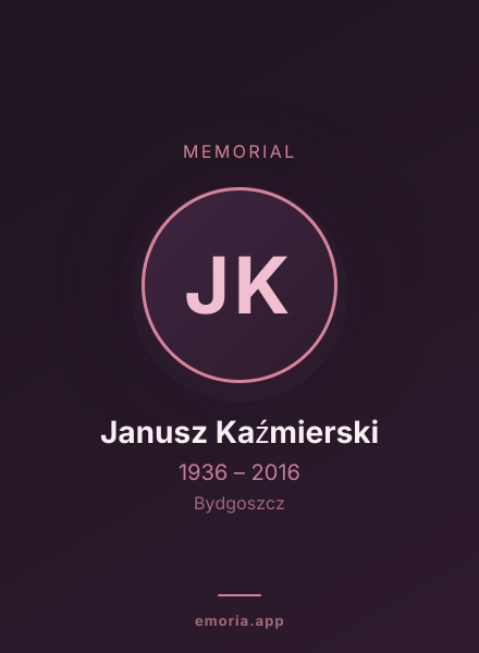 Memorial portrait of Janusz Kaźmierski