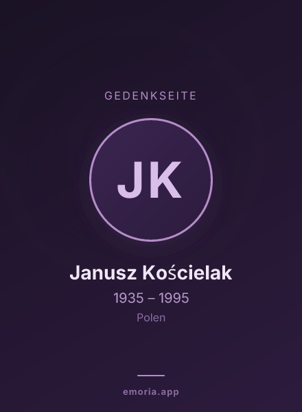 Gedenkportrait von Janusz Kościelak