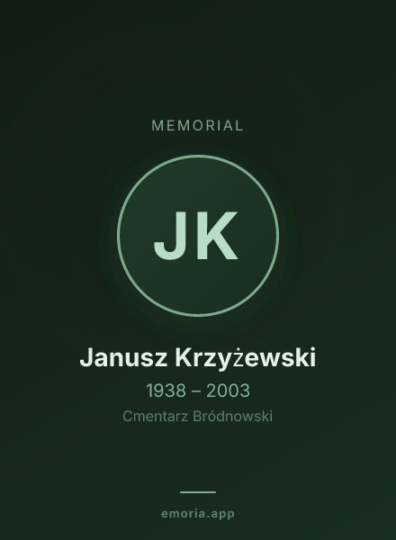 Memorial portrait of Janusz Krzyżewski