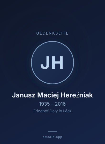 Gedenkportrait von Janusz Maciej Hereźniak