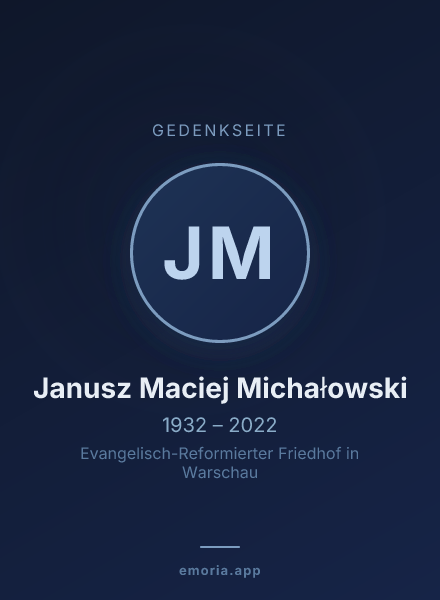 Gedenkportrait von Janusz Maciej Michałowski