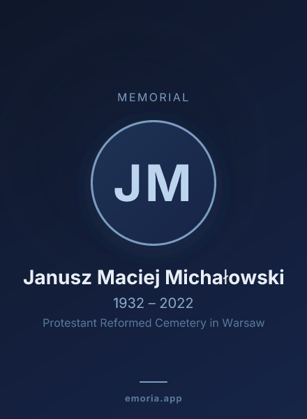 Memorial portrait of Janusz Maciej Michałowski