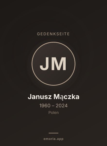 Gedenkportrait von Janusz Mączka