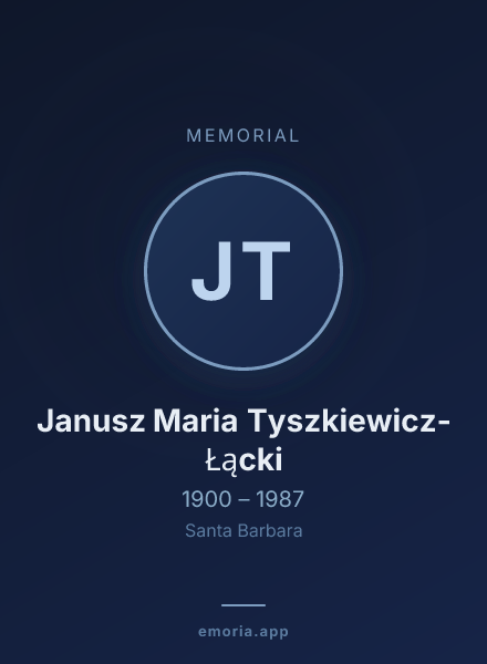 Memorial portrait of Janusz Maria Tyszkiewicz-Łącki