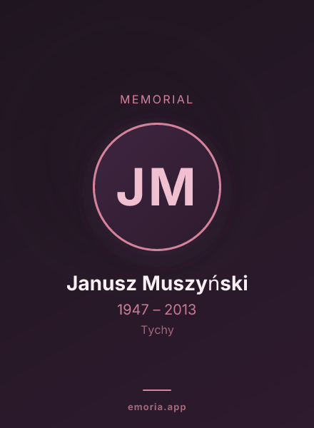 Memorial portrait of Janusz Muszyński