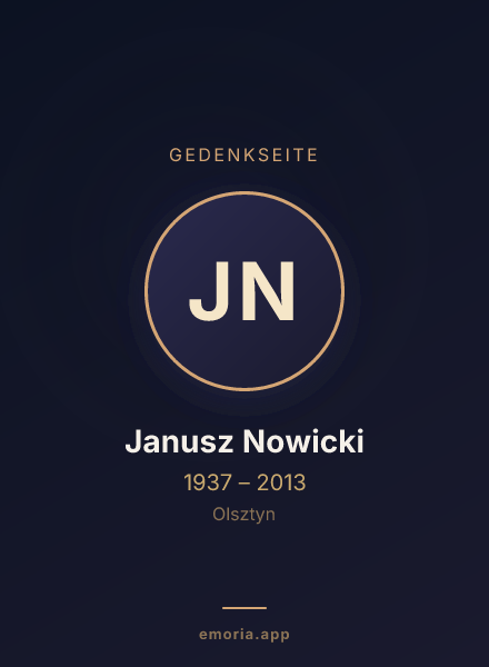 Gedenkportrait von Janusz Nowicki