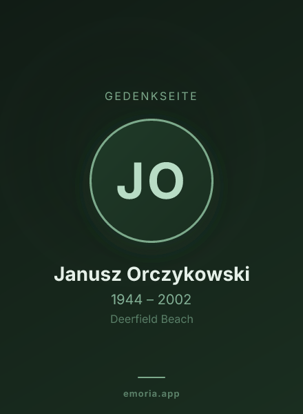 Gedenkportrait von Janusz Orczykowski