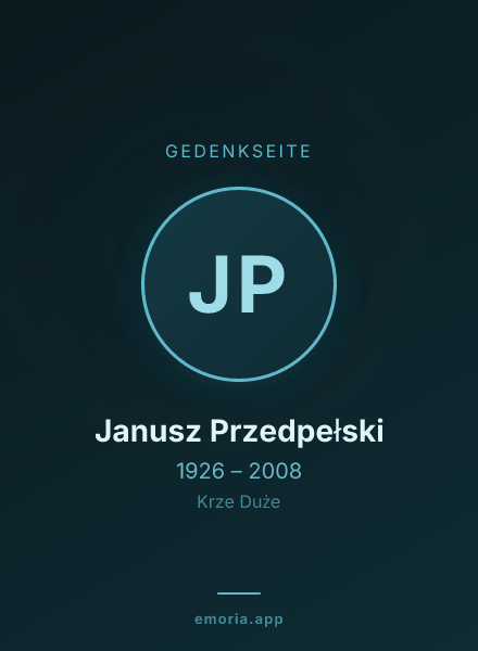 Gedenkportrait von Janusz Przedpełski