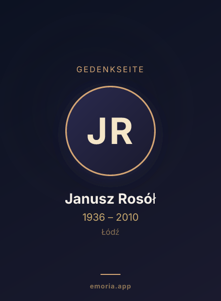 Gedenkportrait von Janusz Rosół