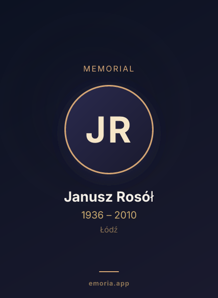 Memorial portrait of Janusz Rosół