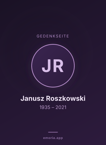 Gedenkportrait von Janusz Roszkowski