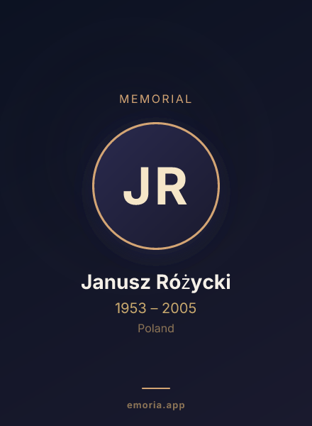 Memorial portrait of Janusz Różycki