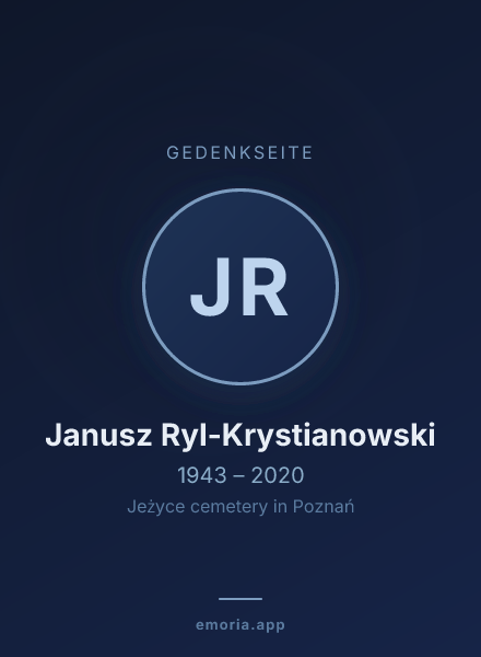 Gedenkportrait von Janusz Ryl-Krystianowski