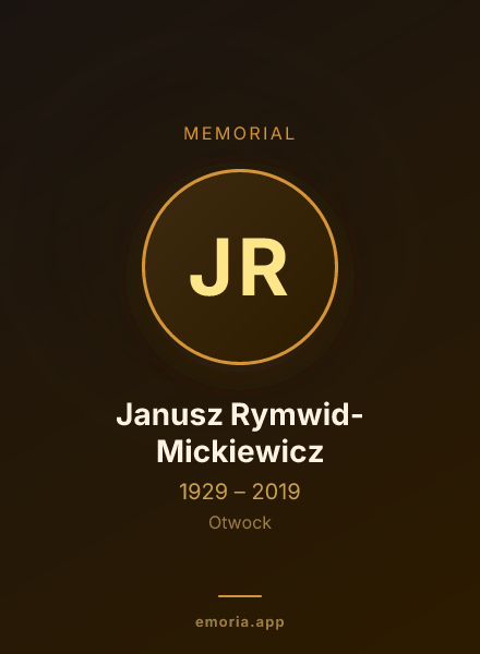 Memorial portrait of Janusz Rymwid-Mickiewicz