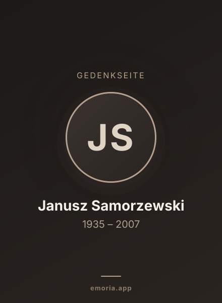 Gedenkportrait von Janusz Samorzewski
