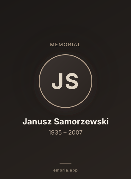 Memorial portrait of Janusz Samorzewski