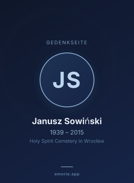 Gedenkportrait von Janusz Sowiński