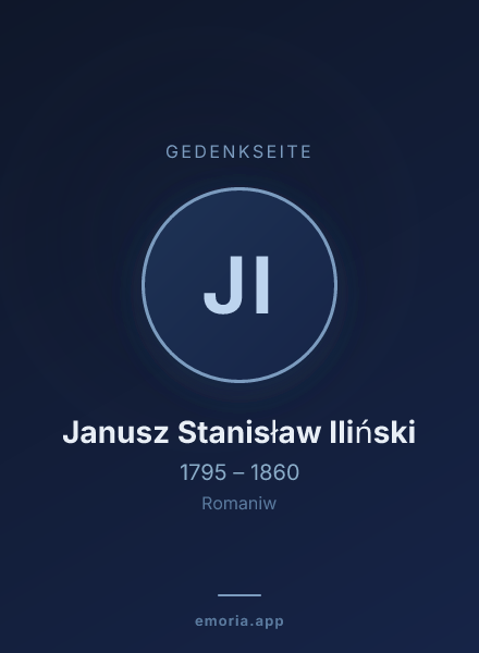 Gedenkportrait von Janusz Stanisław Iliński