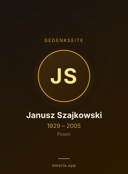 Gedenkportrait von Janusz Szajkowski