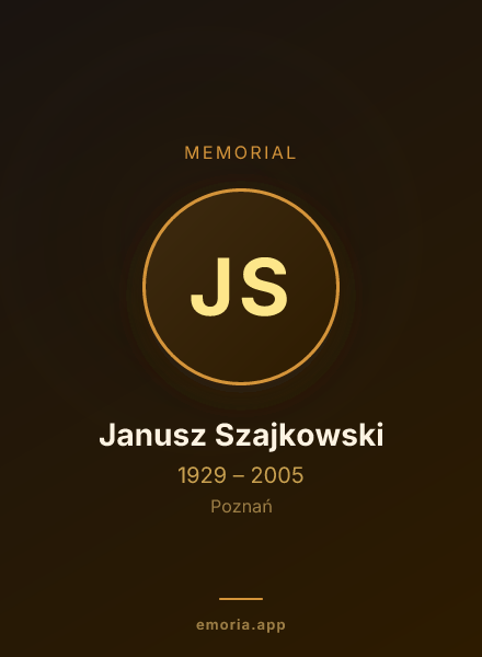 Memorial portrait of Janusz Szajkowski