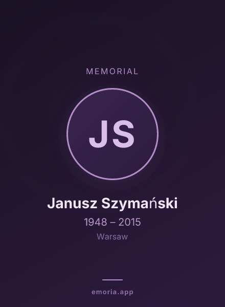 Memorial portrait of Janusz Szymański