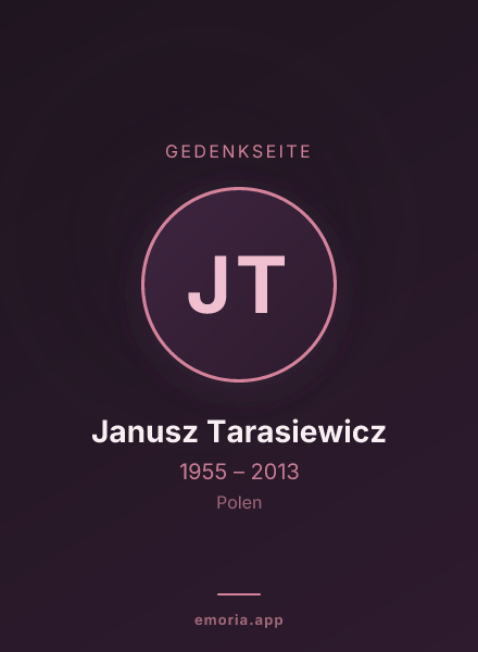 Gedenkportrait von Janusz Tarasiewicz