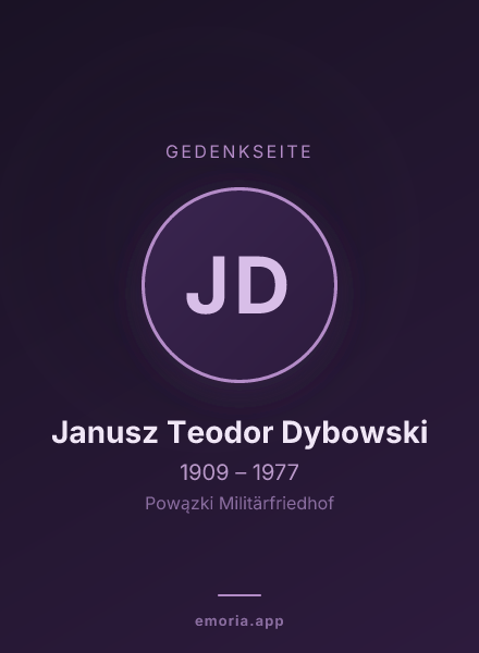 Gedenkportrait von Janusz Teodor Dybowski