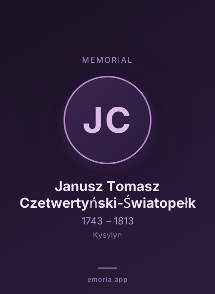 Memorial portrait of Janusz Tomasz Czetwertyński-Światopełk