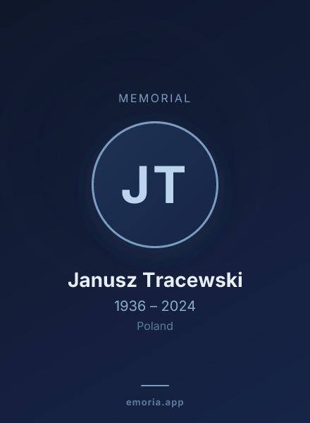 Memorial portrait of Janusz Tracewski