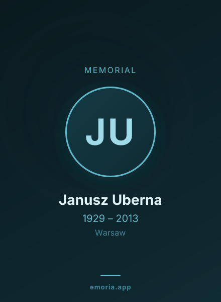 Memorial portrait of Janusz Uberna