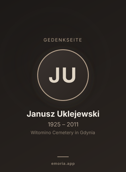 Gedenkportrait von Janusz Uklejewski