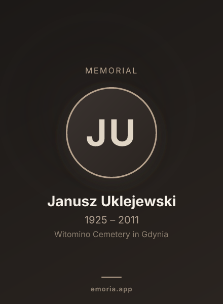 Memorial portrait of Janusz Uklejewski