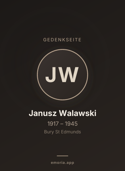 Gedenkportrait von Janusz Walawski