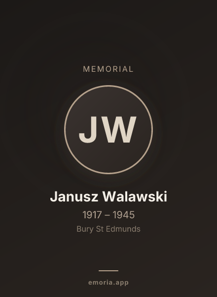 Memorial portrait of Janusz Walawski
