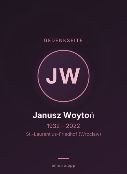 Gedenkportrait von Janusz Woytoń