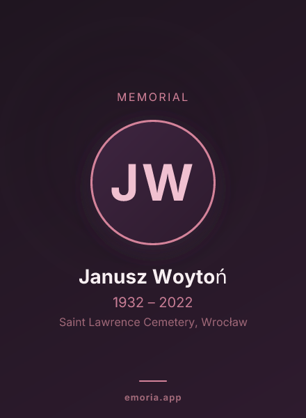 Memorial portrait of Janusz Woytoń