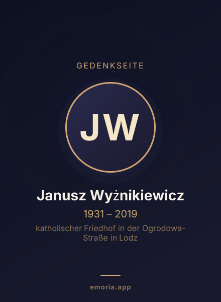 Gedenkportrait von Janusz Wyżnikiewicz